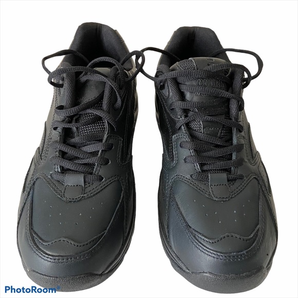 Spring Mens Court Classic Lace Tie Black Running Shoes 8.5 - Picture 3 of 10